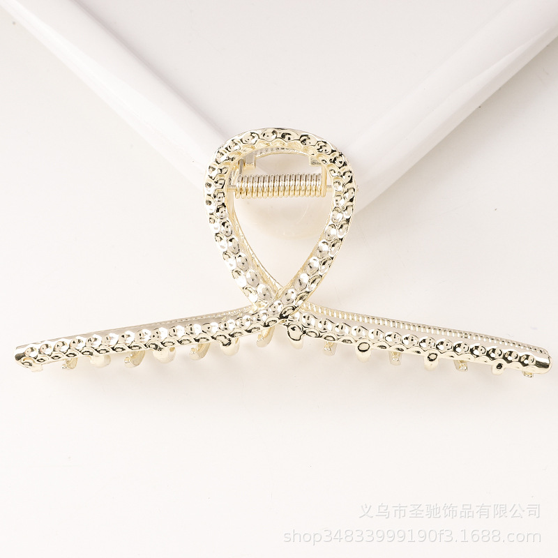 Metal hair grips, back of the head, hair clips, hairpins, women's hair accessories, Korean Instagram influencer, elegant and stylish shark clips details Picture