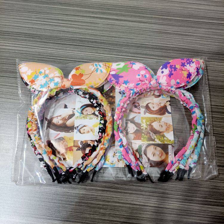 Rabbit ear hair bands, cute hairpins, fabric hair clips, student dressing and decoration, children's hair clips, one-yuan accessories, general merchandise details Picture