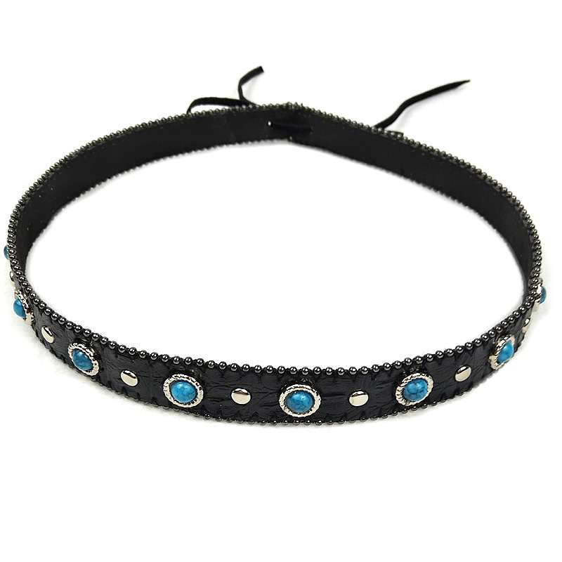 Factory direct sales of men's and women's top hats, jazz hats, retro small accessories, European and American style sapphire hats, decorative belts Item Picture