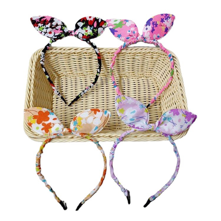 Rabbit ear hair bands, cute hairpins, fabric hair clips, student dressing and decoration, children's hair clips, one-yuan accessories, general merchandise Item Picture