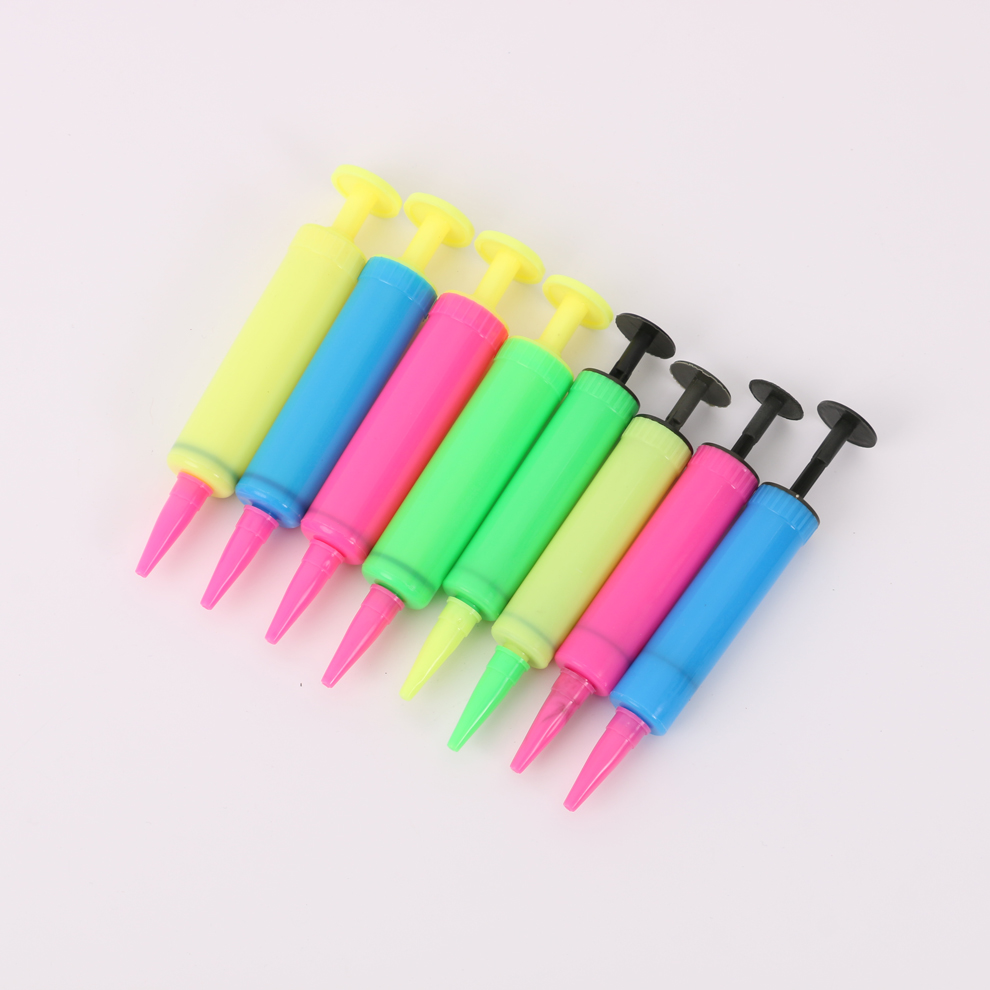 Portable mini Inflator Hand pushed inflator Small manual balloon inflator children's cartoon toy plastic thumbnail
