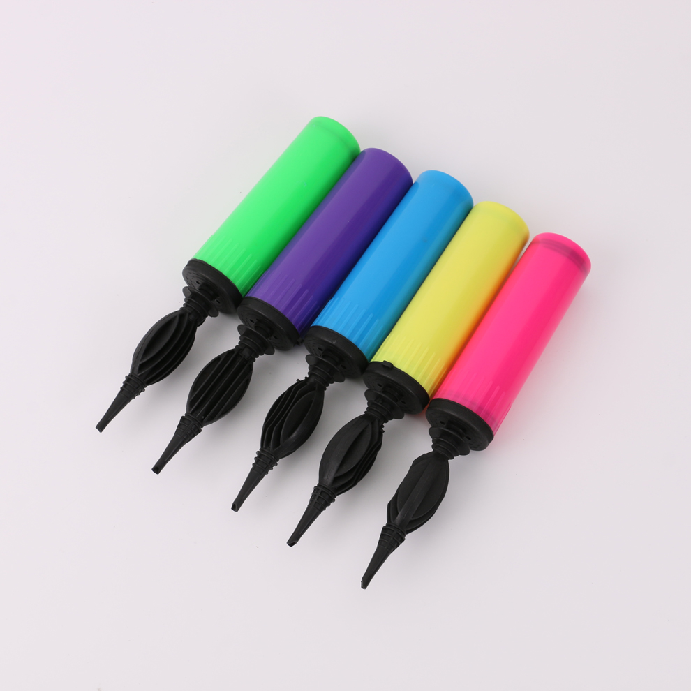 Wholesale of wedding supplies ball air pumps, multi-color hand-pushed air pumps, portable slanted balloon air pumps