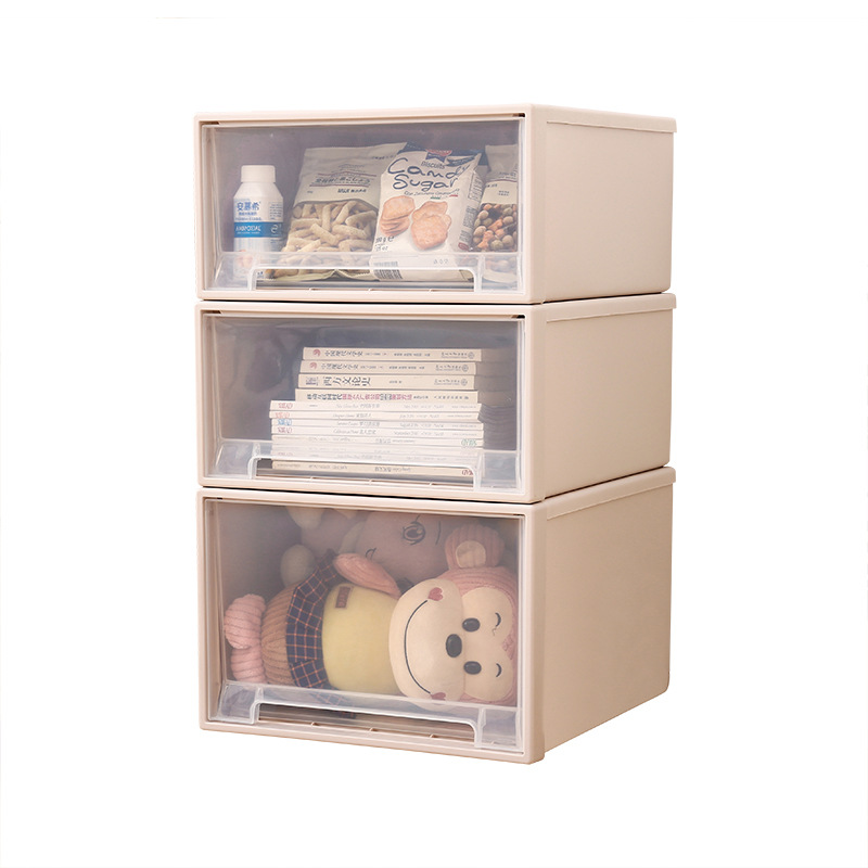 X102-8969 thickened extra-large plastic storage box, drawer-type organizing box, wardrobe wonder, clothes storage box Item Picture
