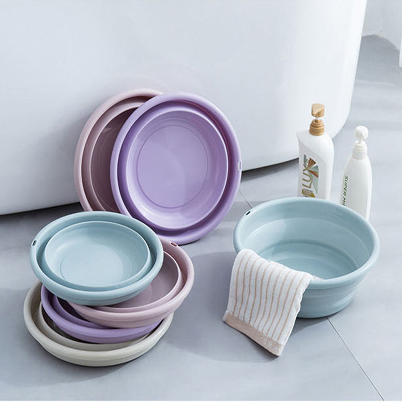 创意塑料折叠盆旅行便携式洗脸盆学生洗脚盆宝宝洗衣盆厨房洗菜盆