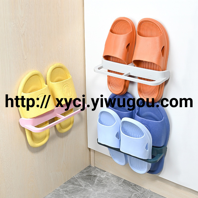 Bathroom slippers rack, wall-mounted non-drilling rack, bathroom shoe rack, storage wonder rack, storage rack, wall-mounted draining rack