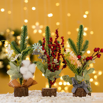 Mini Christmas tree top small red fruit Christmas tree window display a Christmas gift Christmas ornament