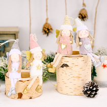 New cross-border Christmas sitting leg hanging girl ornament Christmas tree ornament angel ornament accessories