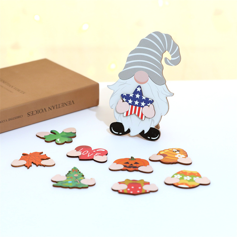 Christmas wooden table decorations Independence Day harvest Bee Festival window decorations