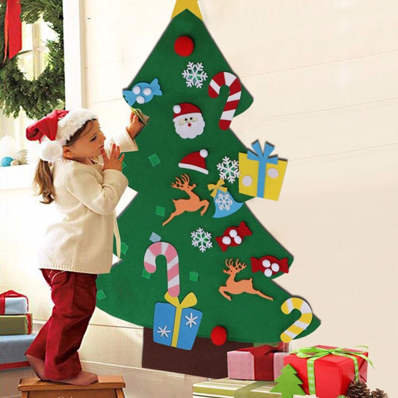 Christmas decoration New oversized children's handmade puzzle DIY Felt Christmas tree pendant gift decorations