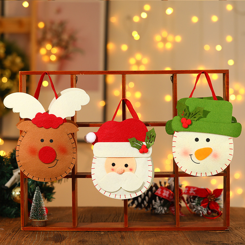 Christmas children tote bag Christmas gift bag Candy bag non-woven Christmas Apple gift bag Christmas ornament