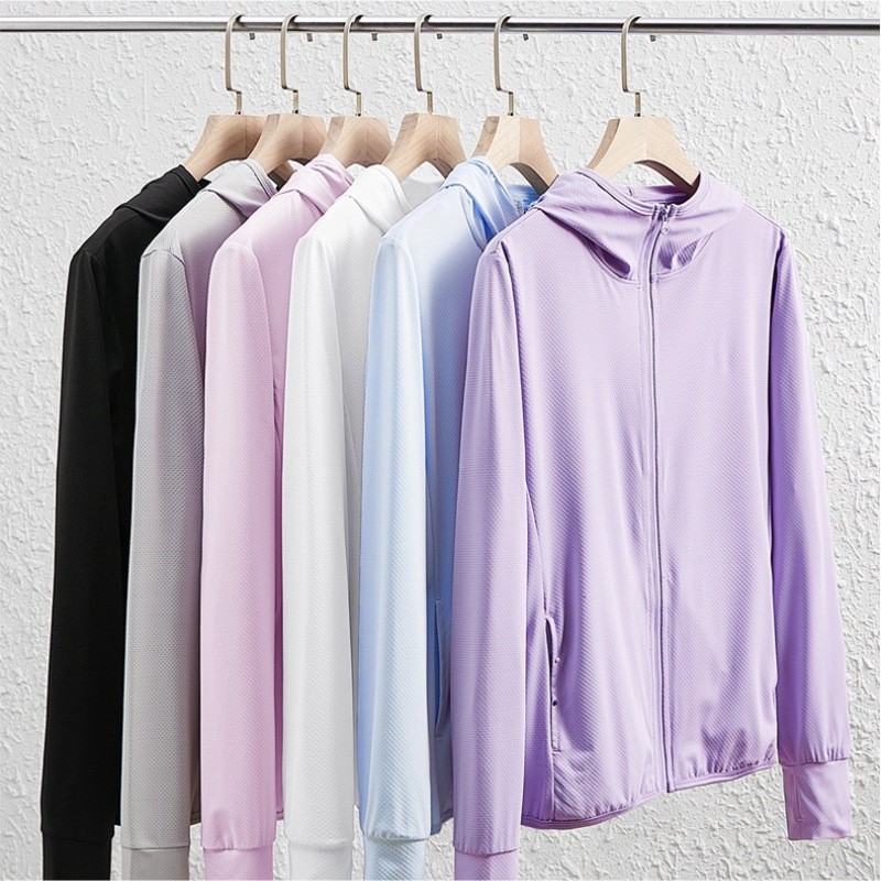 U-style ice silk sun-protective clothing for women 2022 outdoor cycling UV protection long-sleeved knitted thin sun-protective clothing for men