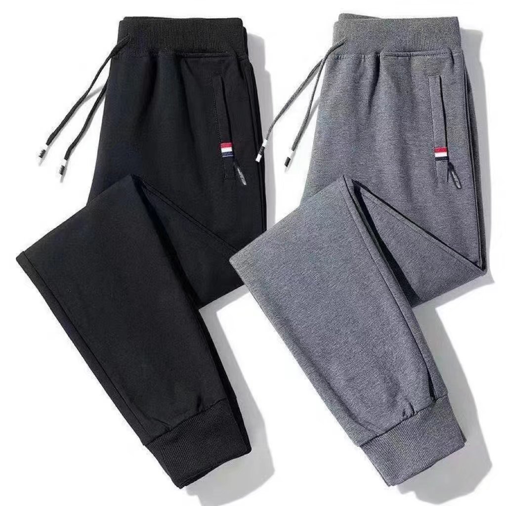 Spring/Summer 2022 casual running sport pants, men's oversized tapered long pants, sweatpants, elastic pocket zipper pants