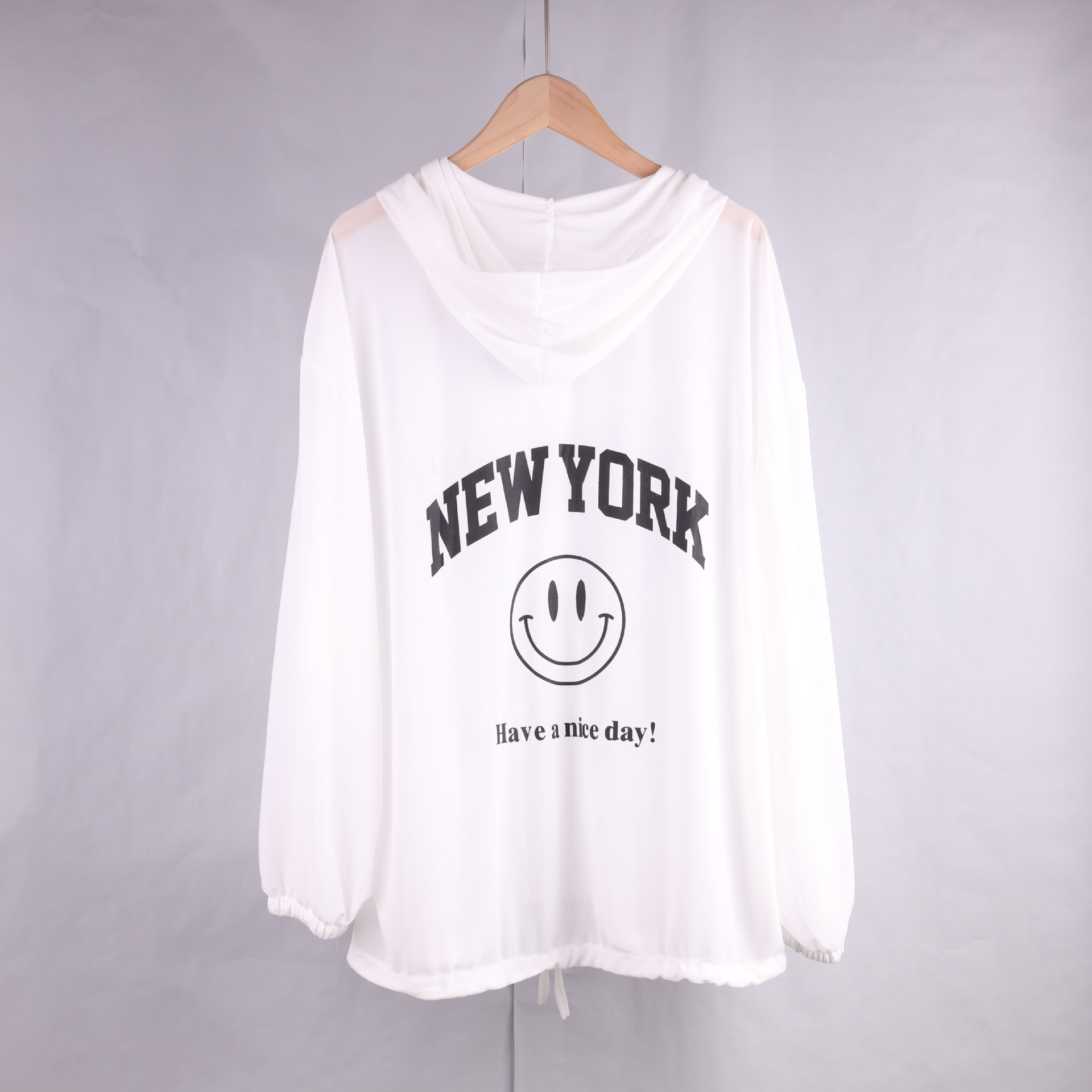 Smiling face large-sized sun-protective clothing for girls in 2022, multi-color sun-protective clothing for girls, student uniform, Korean style, thin and loose mesh jacket details Picture