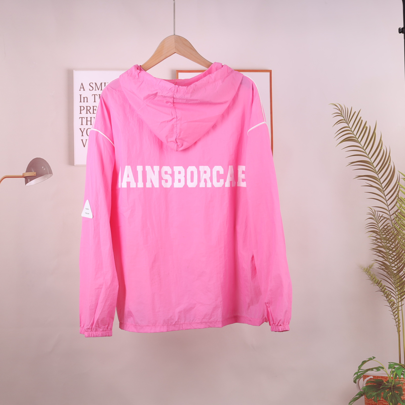 English large-sized short sun-protective clothing for girls, 2022 sun-protective clothing for girls, student uniform, Korean style thin loose mesh jacket details Picture