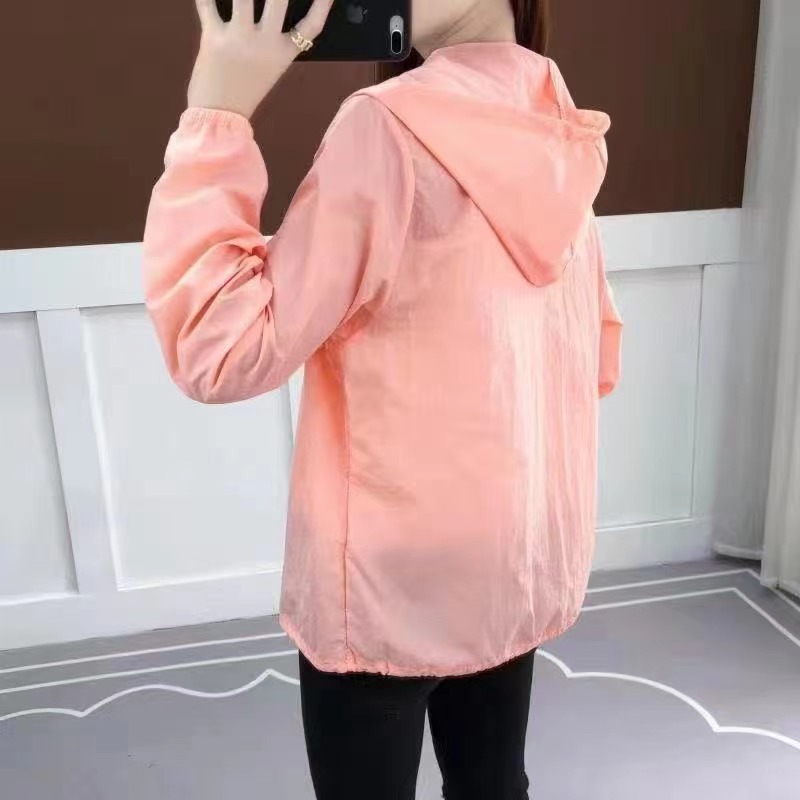 纯色短款防晒衣女2022年拼色防晒衣女学生服韩版薄款宽松网红外套