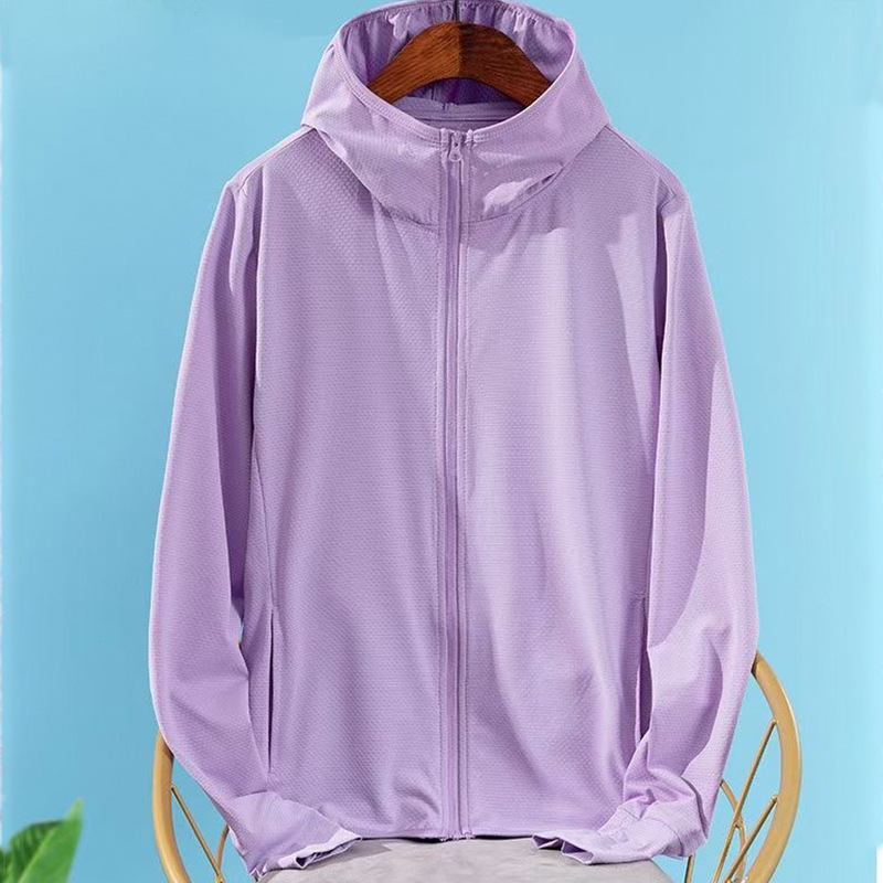 U-style ice silk sun-protective clothing for women 2022 outdoor cycling UV protection long-sleeved knitted thin sun-protective clothing for men details Picture