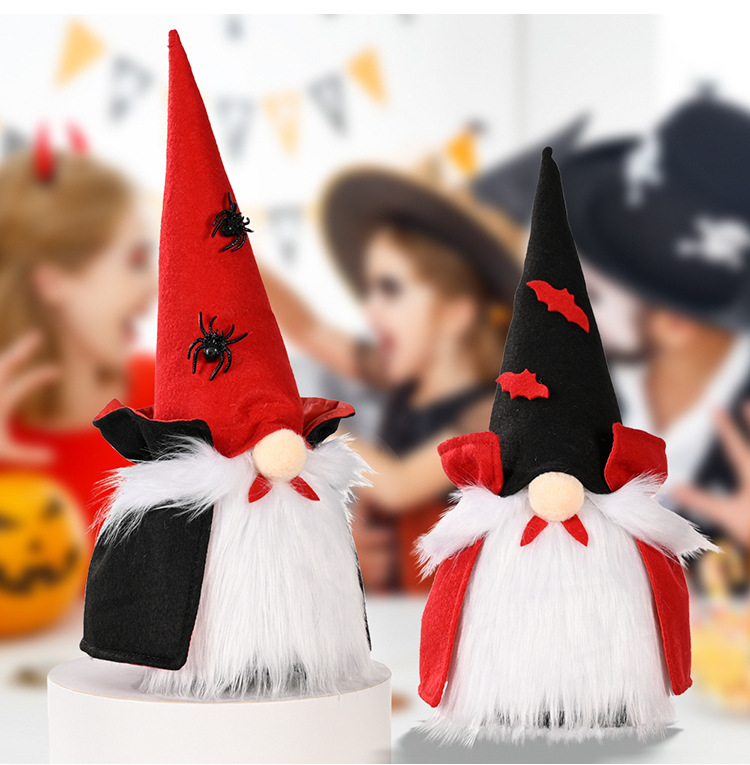 The new cross border Halloween bat hat vampire decoration electric doll Rudolph Ghost day faceless doll decoration