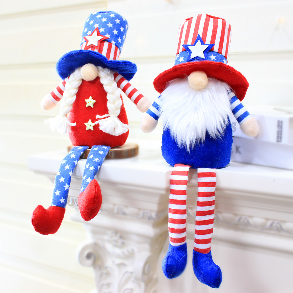 Independence Day gnome party decoration doll Faceless doll window furniture decoration fourth of July items