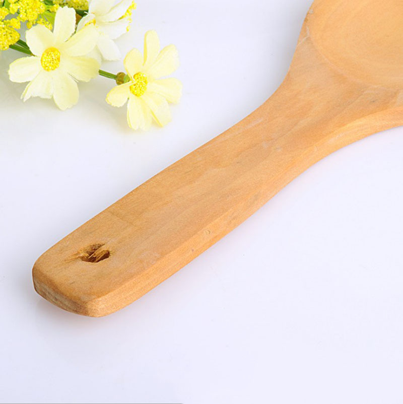 Origin and source: Kitchen utensils, wooden spoons, household wooden non-stick pans, wooden rice spoons, rice serving utensils, natural color wooden spoons Application Scenario