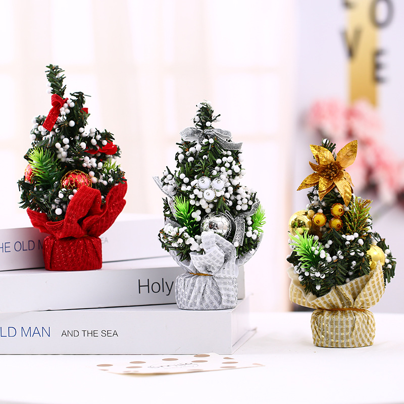 Mini Christmas Ornament tree 20cm with ornament Christmas tree Christmas ornament table top ornament tree stock