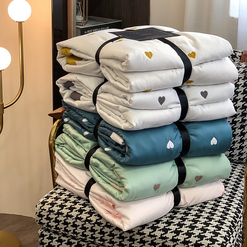 2022 Washable Tencel Summer Cool Quilt Four-piece Set, Summer thin Quilt, ice-silk smooth naked sleep air-conditioned quilt, summer quilt Item Picture