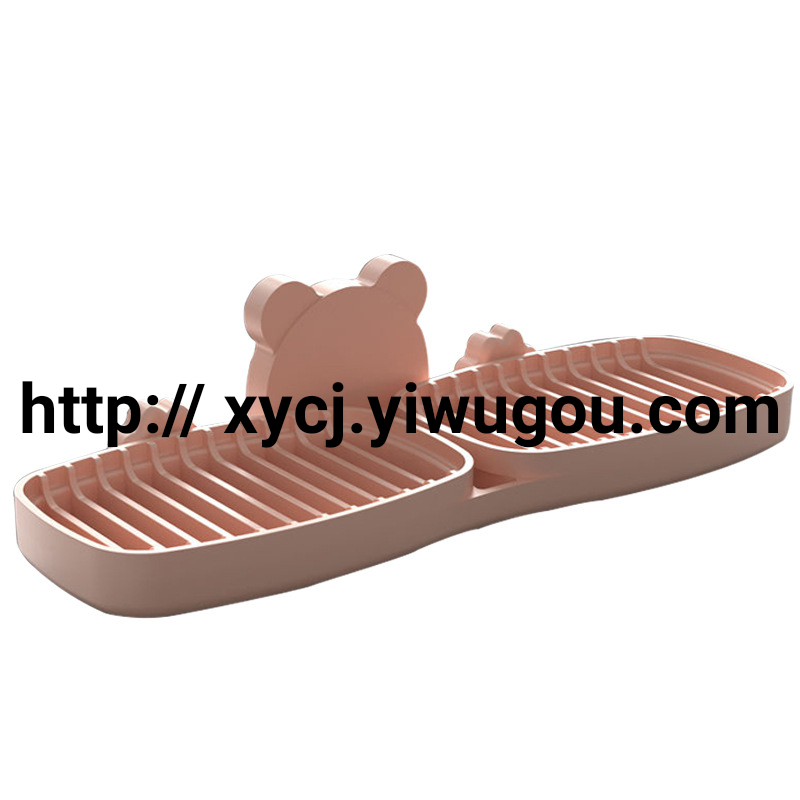 Bathroom soap box, bathroom wall-mounted soap box, non-perforated draining soap box, double-layer draining quick-drying, three-dimensional storage Item Picture