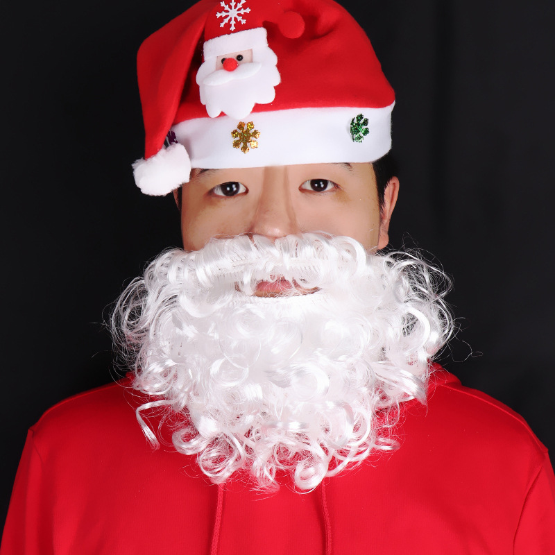 Christmas decorations high-end simulation Santa Claus beard grandpa beard props dance costumes props