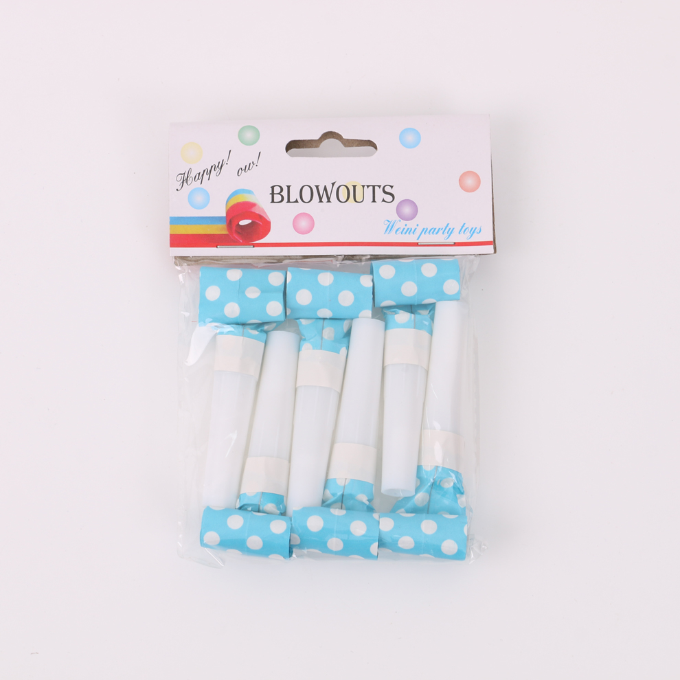 Transparent opp bags are used for birthday party decorations for boys and girls, featuring curling polka dots and dragon whistles details Picture