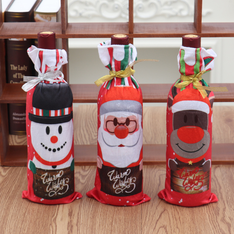 Christmas decorations wine set hotel table items old man snowman deer cabinet items home decoration items