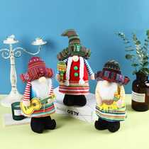 Cross-border new holiday decoration Mexico Carnival party faceless old man straw hat figure national dress doll