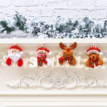 Christmas decorations Christmas tree letters wooden hangings old man snowman deer bear cloth fireplace window hangings