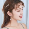 Korean version pearl hair clip, five-pointed star hair clip, girls' hair clip manufacturer's self-operated moon pearl frog clip edge clip Specification image