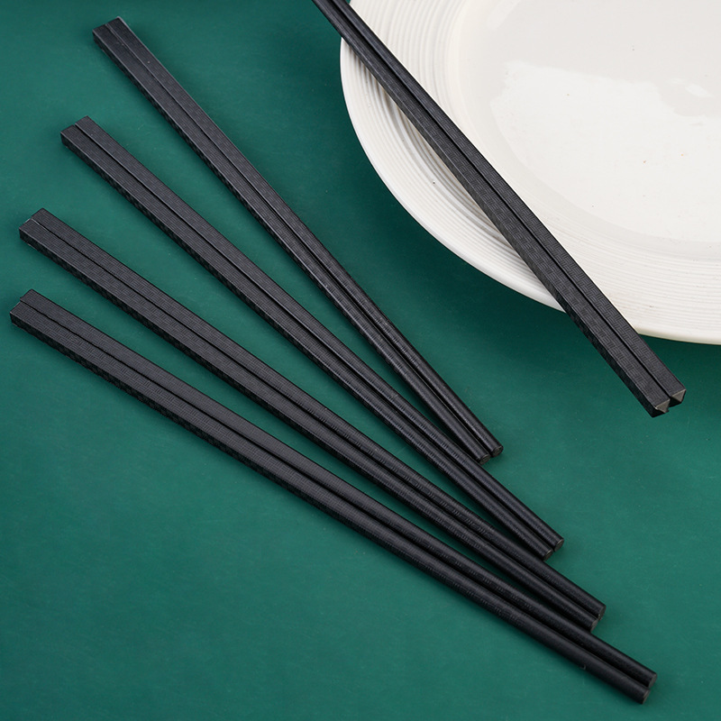 Two-yuan store hard goods: 5 pairs of alloy chopsticks, household craftsmanship, Japanese square head, heat insulation, anti-slip, heat-resistant, hotel chopsticks wholesale Specification image
