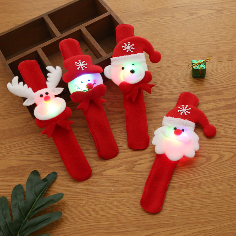 Christmas decorations with light - up pat ring pat ring children's gift toys small gifts