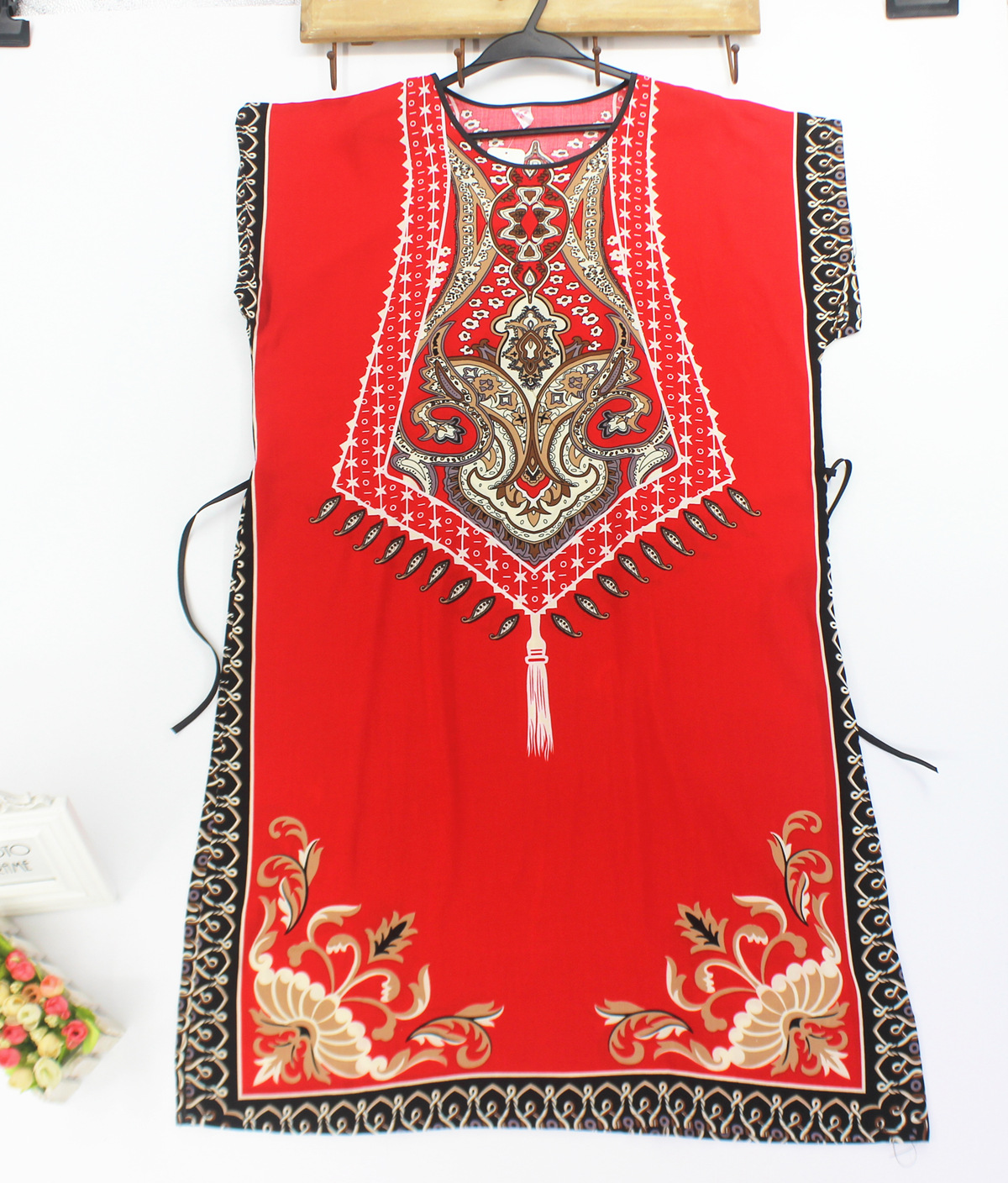 Long cotton silk dress, plus-size women's dress for chubby girls, oversized and loose, mom's wear, summer wear, home sleeping dress details Picture