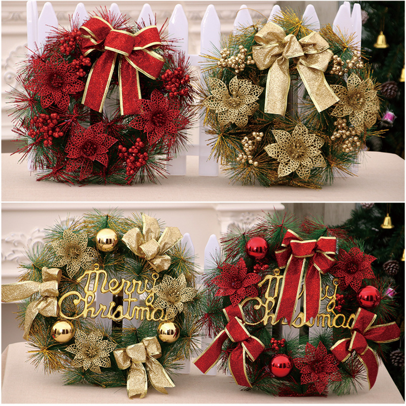 Christmas ornament Garland 30 40CM golden red ball decoration garland door top grade garland decoration