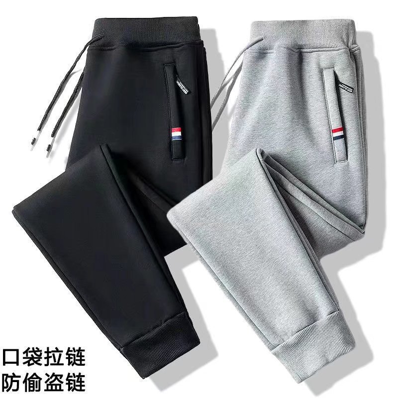 Spring/Summer 2022 casual running sport pants, men's oversized tapered long pants, sweatpants, elastic pocket zipper pants details Picture