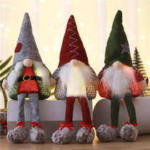 Cross border Christmas glow action figure doll doll Rudolph faceless forest old man presents a Christmas gift