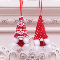 Cross-border new Christmas small cloth art pendant faceless old man dwarf window decoration Christmas tree pendant decorations