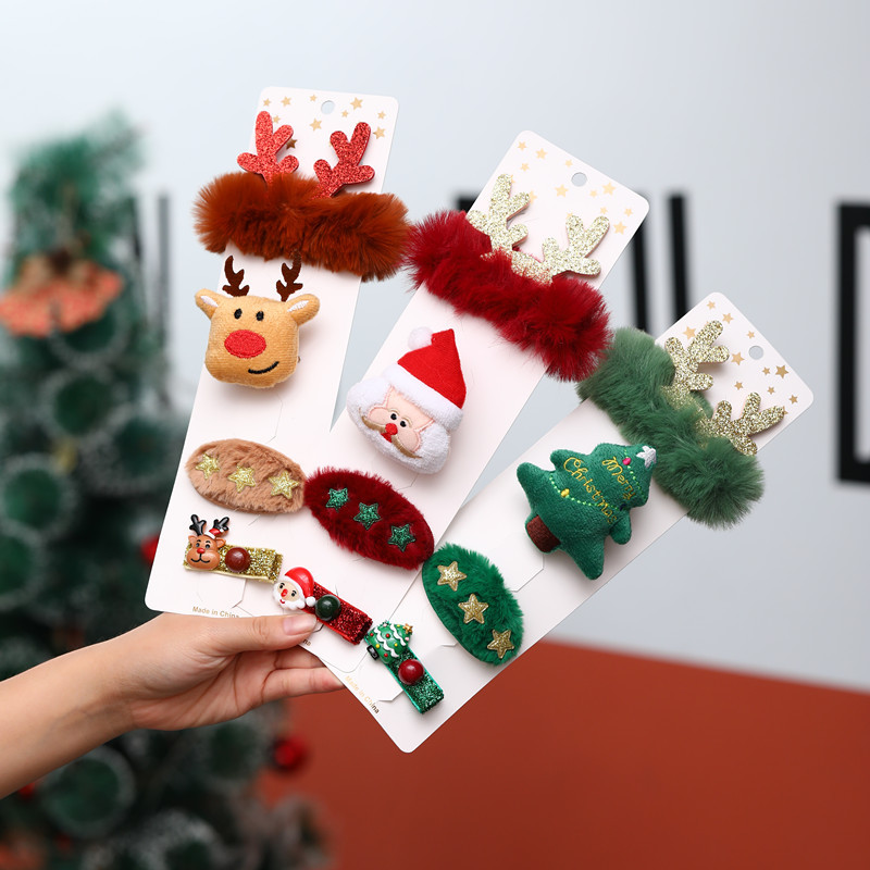 2022 New Christmas gift set Hairpin set creative Christmas children gift decorations