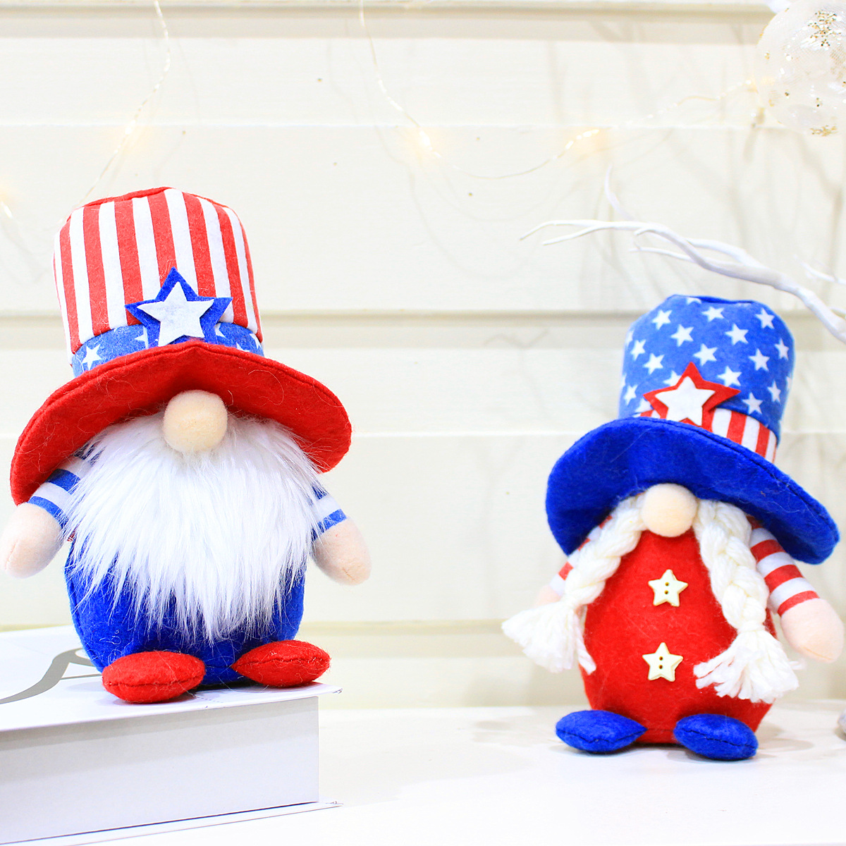 Fourth of July gnomes decorated doll Faceless old man doll home furnishing doll fourth of July