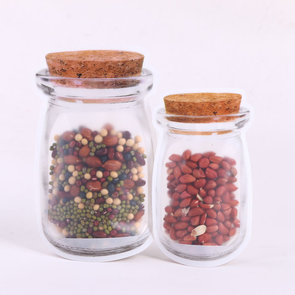 梅森瓶密封袋 零食糖果雪花酥花茶小饼干自封自立食品异形包装袋