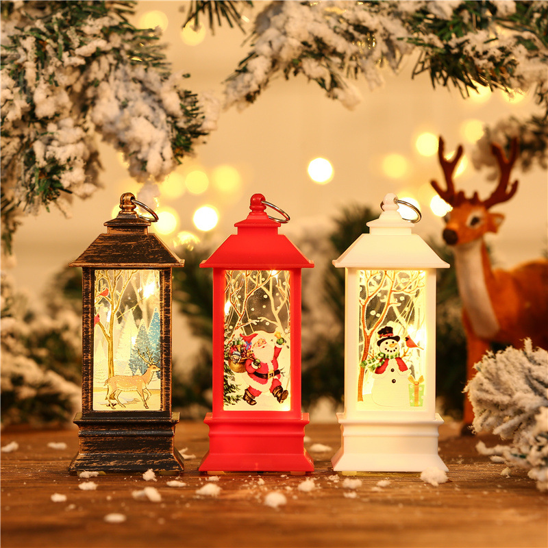 Christmas decorations, light, small oil lamp, LED elderly decorations, Christmas parties, children's gifts