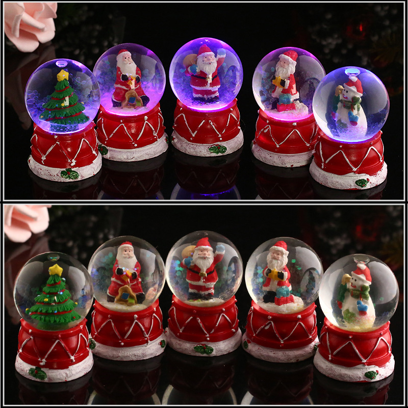 Christmas crystal Ball Children's Gift trinkets Christmas luminescent plexiglass Gift decorations