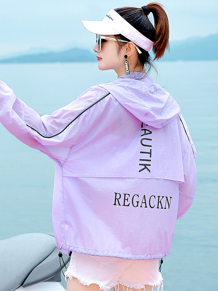 English jacket sun-protective clothing, mid-length women's 2022 new style thin cycling long-sleeved sun-protective clothing, plus-size air-conditioned sun-protective shirt Specification image