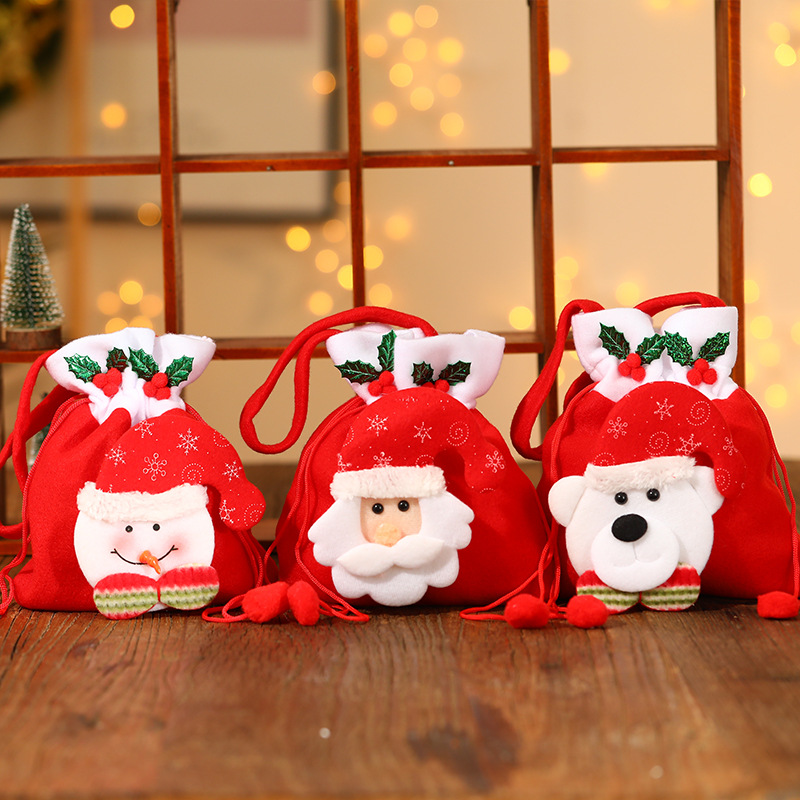 Christmas stocking gift bag Larvette candy tote bag Children's kindergarten shopping mall Apple bag Christmas supplies