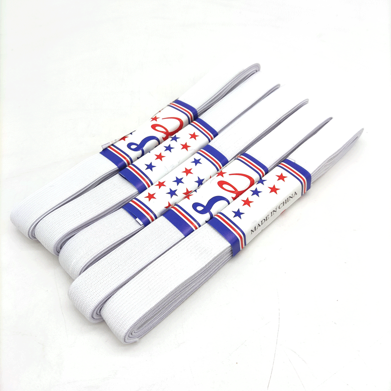 Wholesale of new household elastic bands in black and white with textile accessories and widened flat elastic bands Item Picture