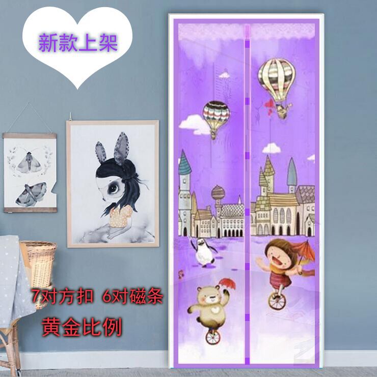New hot air balloon: mosquito curtain magnetic soft screen door summer mosquito curtain encryption window screen door