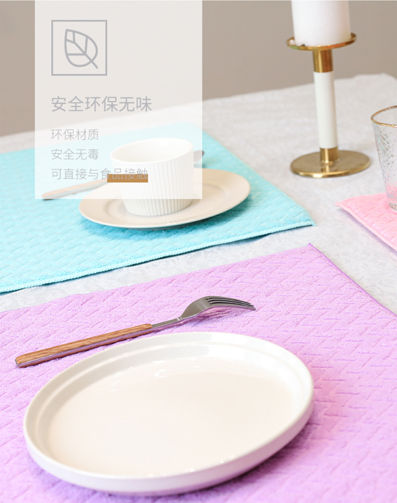 Cross-border e-commerce best-selling placemats, coasters, heat insulation pads, microfiber table MATS, household table MATS, hotel Western cuisine details Picture