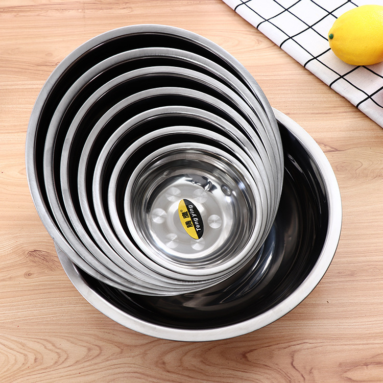 Manufacturer spot 04 with magnetic stainless steel soup bowl 18-24 household boutique stainless steel bowl wholesale two yuan shop